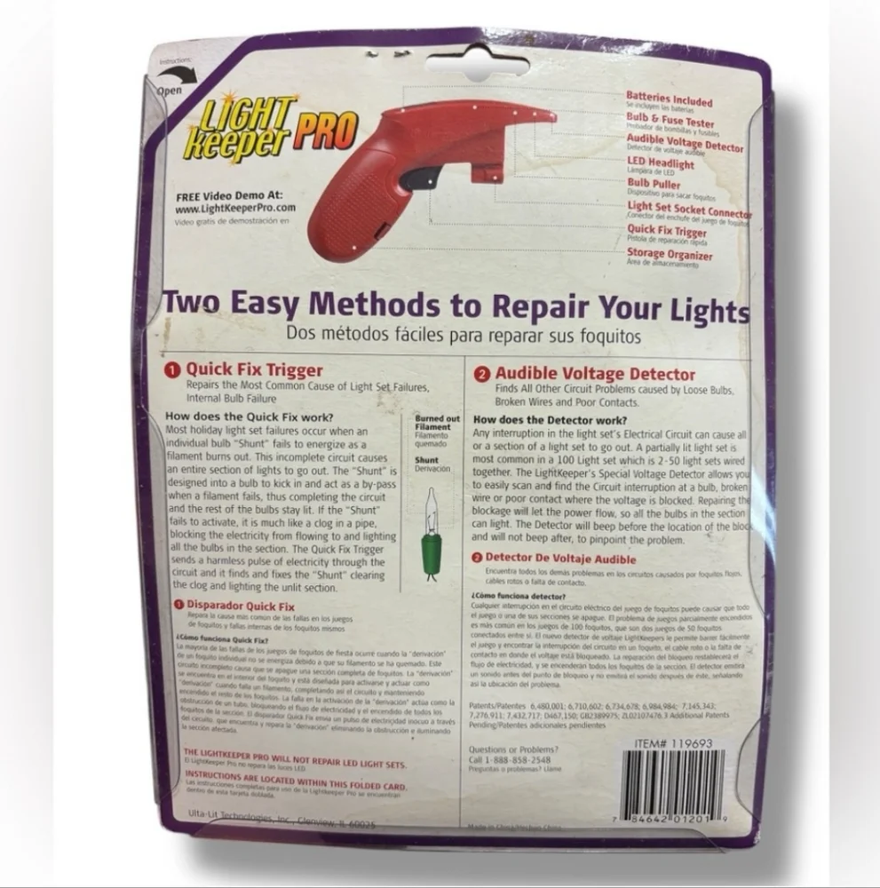 ULTA-LIT TREE COMPANY LightKeeper Pro Light Tester NWT